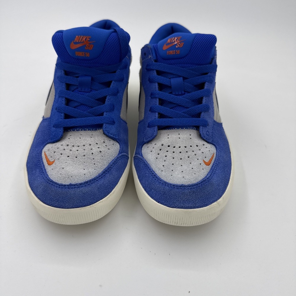 Nike SB Force 58 Skate Shoes College Grey Sail Racer Blue Men's Sz 9 DV5477-011